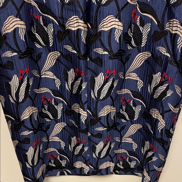 Escada Floral Dress With Statement Neckline Size 44 - Picture 10 of 15